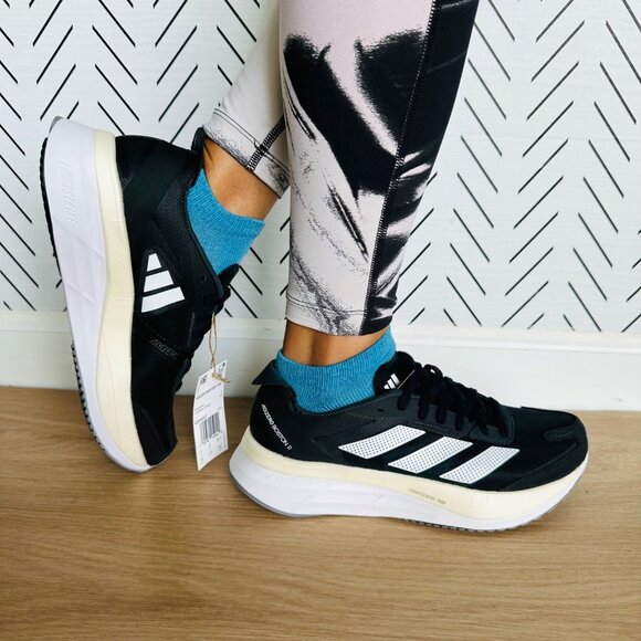 ❤️Adidas Adizero Boston 11 Size 7.5 Women Running Shoes Lightweight Black GX6657 - Picture 1 of 12